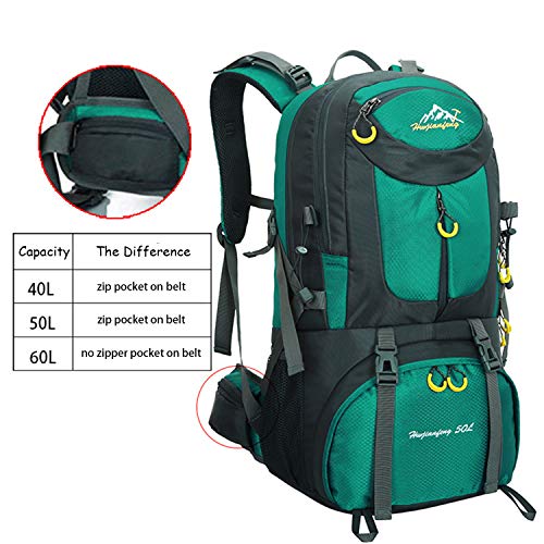 Mochila de viaje ligera plegable 50 L negra miniatura 7