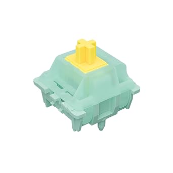 Gateron Goldenrod Yellow Pro Switches,55gf Pre-lubed 5 Pin Linear Keyboard Switches Compatible MX Mechanical Gaming Keyboard72pcs Patch Lamp