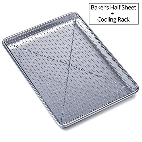Chefs Star Plaque de cuisson en aluminium avec grille de refroidissement, 44 cm x 32 cm environ