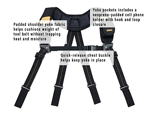 Dewalt Dg5132 Durable Tool Apron, Padded Shoulders Black #TOP1