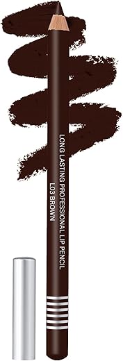 Colors Queen Lip Liner Pencil | Non Transfer Lip Liner for Professional Makeup | Lip Liner Pencil Waterproof (L-03, Brown)