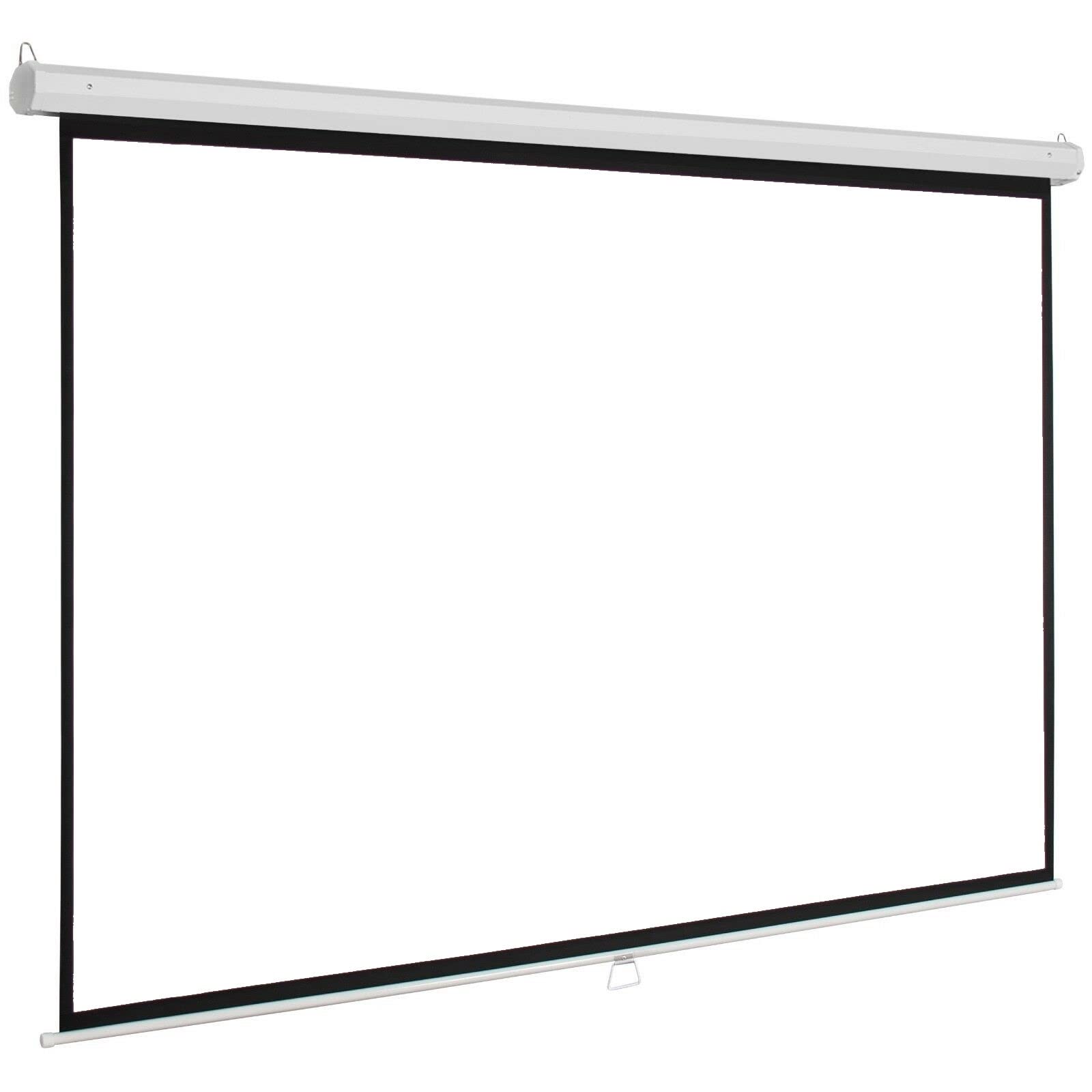 SlenderLine Base ekran projekcyjny 180 x 180 cm | Format 1:1 | 1.2 Gain | Nadaje się do Full-HD 4K & 3D | Ręczne płótno rolowane | Kino domowe i prezentacja | Montaż na suficie - BZW. na ścianie
