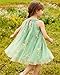 YALLET 5Y 6Y Flower Girl Dresses Halter Neck Sleeveless Homecoming Dress Embroidery Tulle Kids Party Gown for Valentine's Day Easter Wedding Party Birthday Special Occasion(Green,5-6 Years)