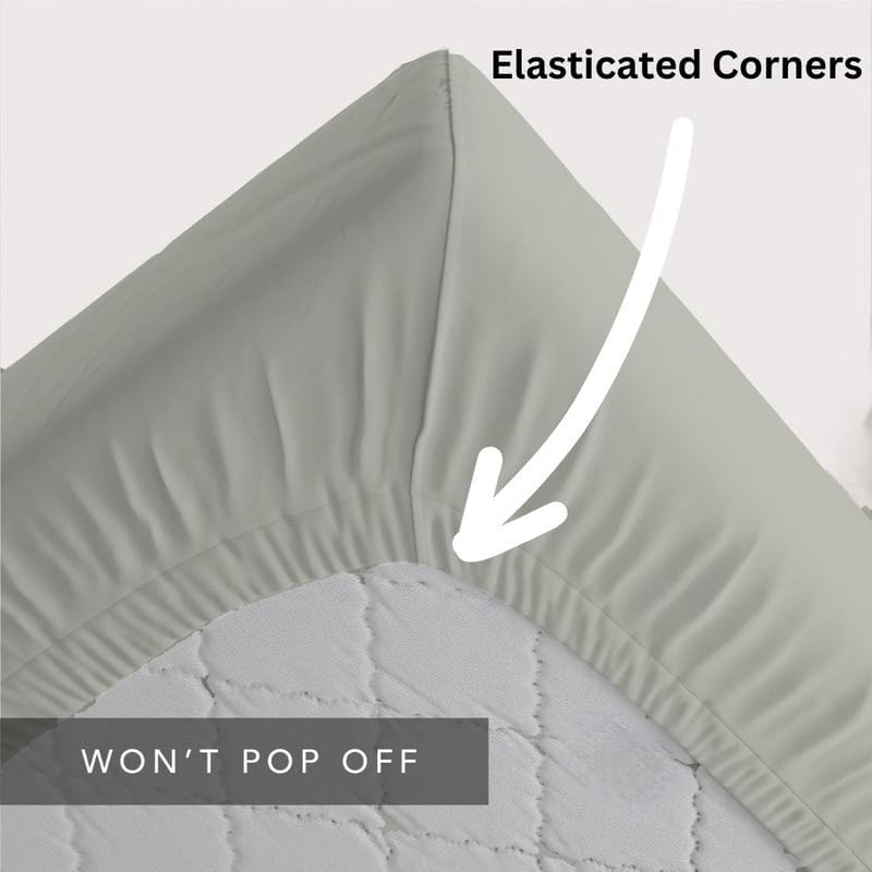 Miniatura 4 de Top Split King Juego de sábanas para cama ajustable, juego de 4 piezas superior media dividida King para cama elevadora, juego de sábanas de