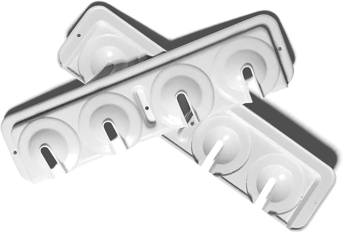 USAMADE Marine RV Wine Glass Holder, White, Easy Install, Made in USA (1 rack