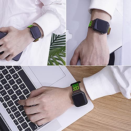 Eblse Leather Band Compatible With Apple Watch Bands 44Mm 42Mm 40Mm 38Mm Women Men ，Featured Patterns Genuine Leather Replacement Band Strap For Iwatch Se 6 5 4 3 2 1 (Blue, 38Mm/40Mm) (38Mm/40Mm/41Mm, Brown) #TOP5