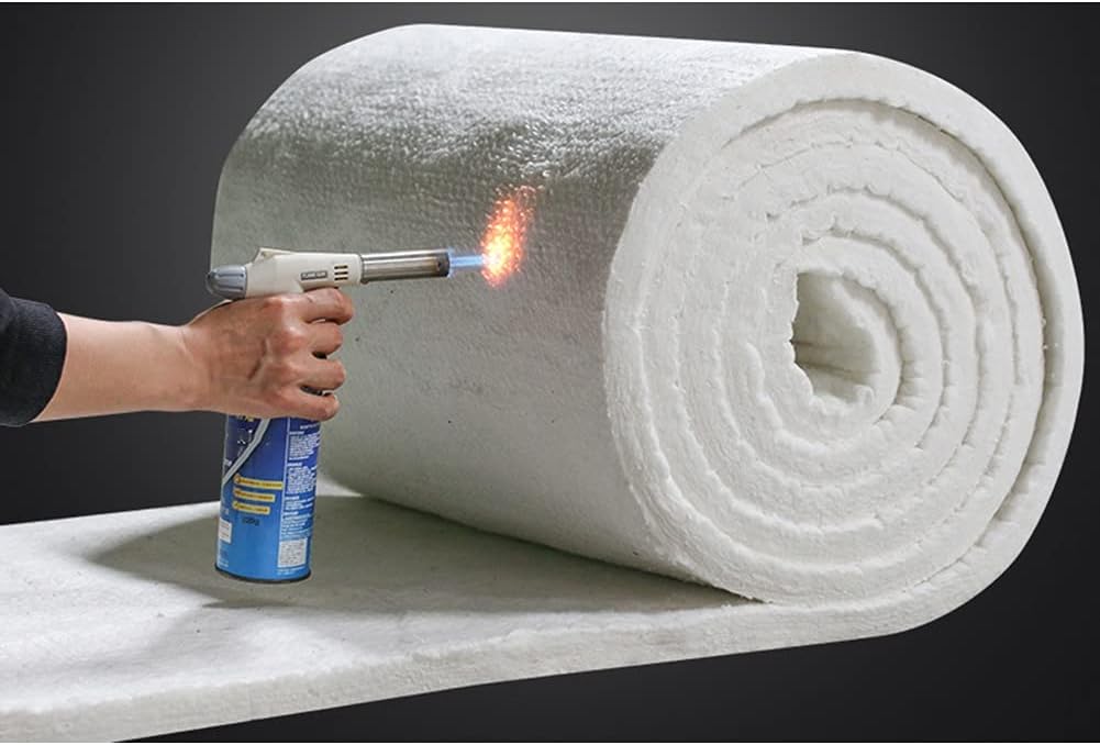 Ceramic Fiber Insulation, 20mm Thick, 2400f Fireproof Insulation Blanket Suitable for Forge Furnace, Wood Stove, Fireplace Kiln, Dishwasher, Pizza Oven(61x100cm)