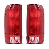 CNNELL Tail Lights Rear lights Assembly Compatible with Ford F150 1990-1996/Fit 250 F350 1990-1997 Styleside Bronco Left & Right Lamps Red Lens Chrome Housing Clear Reflector