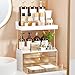 StorBin 3 Large Drawers Makeup Organizer - 5 Tier Bathroom Counter Organizers and Storage, Versatile Perfume Vanity Organizer, Ideal for Cosmetic, Large Skincare, Face Mask, Office Supplies, Amber