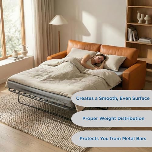 Meliusly Sleeper Sofa Support Board Queen Size (60x48) Heavy Duty Wood Sofa Bed Board for Pull Out Couch, Foldable Mattress Support Under Mattress Bar Shield, Sofa Bed Support, Folding Bed Board - Thumbnail 3