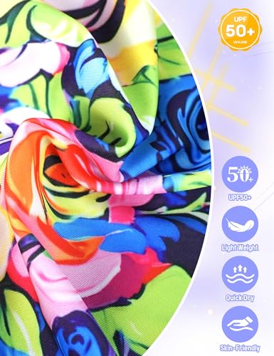 Image of Girls Long Sleeve Swimsuit Zipper Rash Guard Bathing Suit Swimwear with UPF 50+ Sun Protection for Toddler Kids