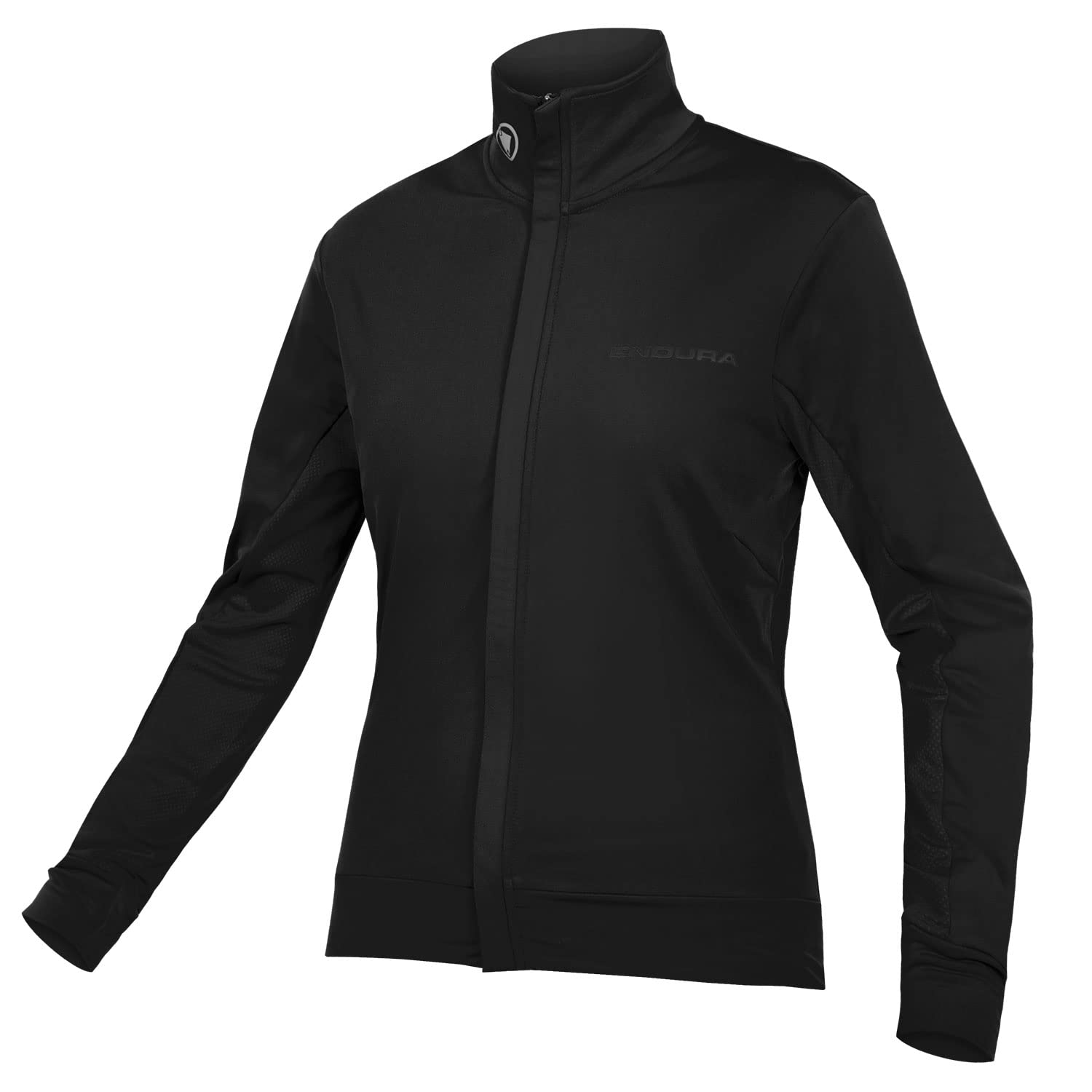 Endura Women's Xtract Roubaix Longsleeve Cycling Jersey | Water Repellent | Wicking | Reflective Trim Jersey, Black, L