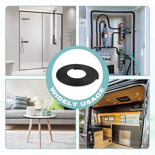 Kantenschutz selbstklebend EPDM Kantenschutzprofil U Gummidichtung Schwarz Gummi Kantenschutz Autotürkantenschutz für Blech für Autotüren Türen Fenster Metallplatten Glasplatten (3m, 1.6mm)