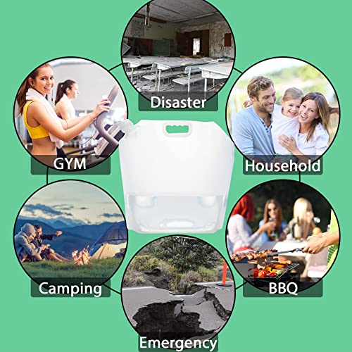 Wmxwan 42Gallon(160Litres) Water Storage Containers, Emergency Water Storage 16Pcs×2.6Gallon/10L，Collapsible Water Containers, For Fishing, Camping, Hiking&Survival Kit. #TOP5