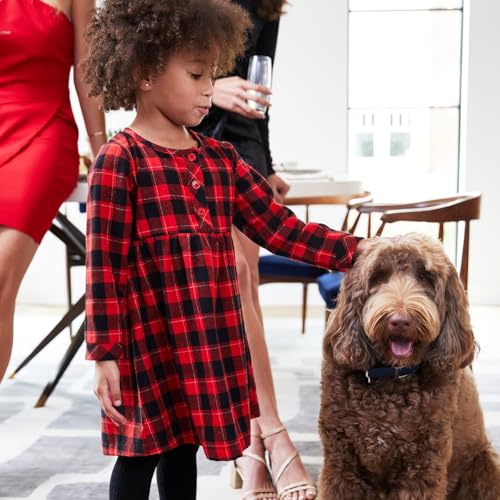 Long Sleeve Pleated Waist Baby, Toddler, Girls Flannel Dress for Babies and Kids2