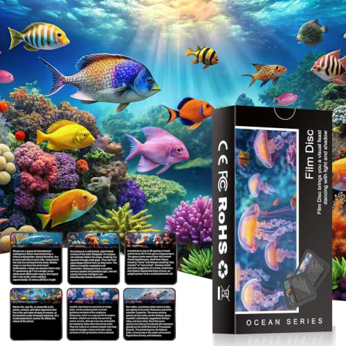 Galaxy Projector Disc,Ocean Version Projector Disc,4K Replaceable 6 HD Galaxy Discs,Night Light Projector Starry Sky Lamp,for Kids Bedroom Ceiling Birthday Gifts (Device Not Included)