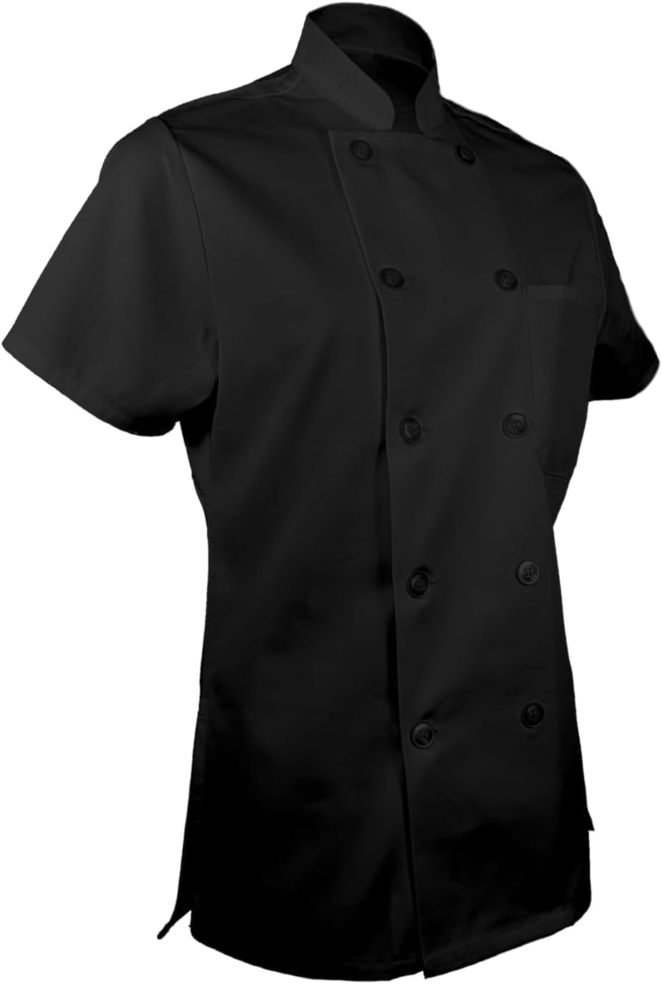 ChefsCloset Women's Custom Short Sleeve Classic 10 Button Embroidered Chef Coat
