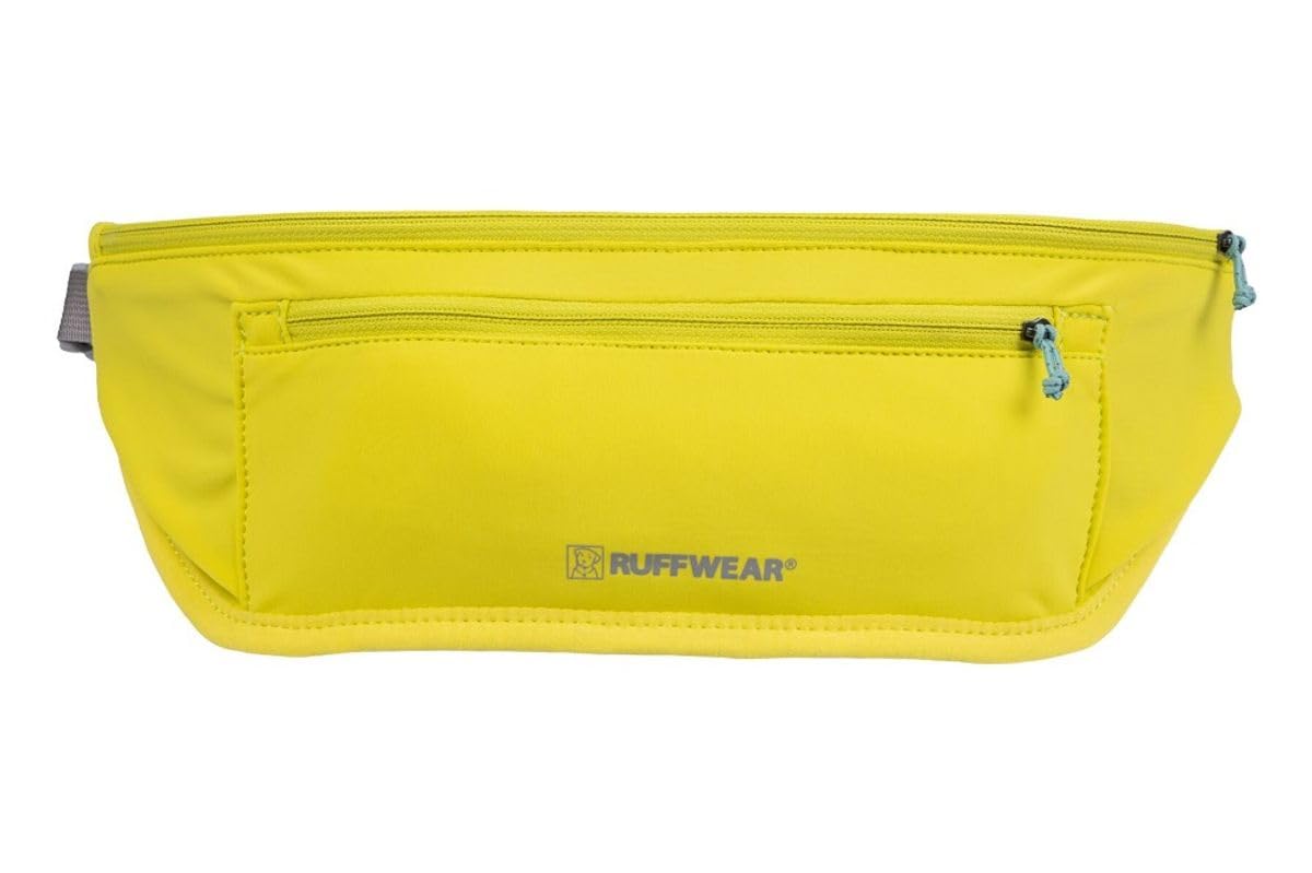 RUFFWEAR Cintura da trail runner, comoda cintura per anca a mani libere per correre al guinzaglio con il tuo cane, resistente senza grovigli con tasche, Lichen Green, Large/Extra Large