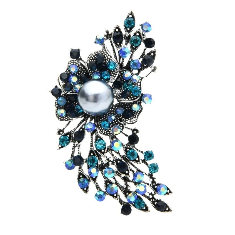 Broche fleur vintage en alliage de luxe pour sublimer vos tenues de soirée et grands banquets