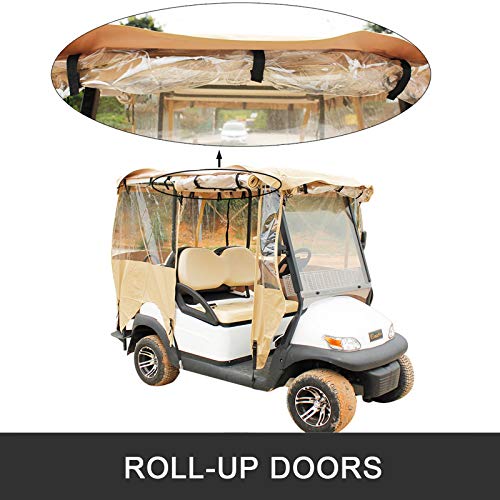 Happybuy Golf Cart Enclosure, 4-Person Golf Cart Cover, 4-Sided Fairway Deluxe, 300D Waterproof Driving Enclosure With Transparent Windows, Fit For Ezgo, Club Car, Yamaha Cart (Roof Up To 78.7''L) #TOP4