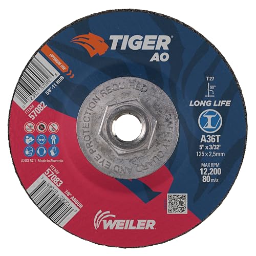 Disques de coupe Weiler 57082 Type 27 à grain A60T pour tronçonnage précis