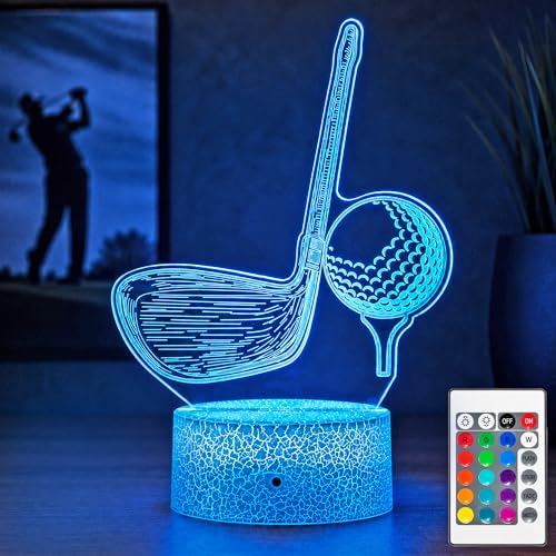 Golf illusion night light with remote and color options