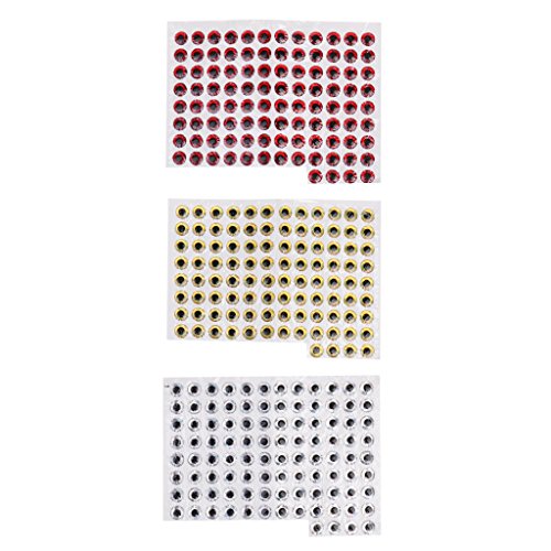 T TOOYFUL 300pcs Fishing Lure Eyes 3D Holographic