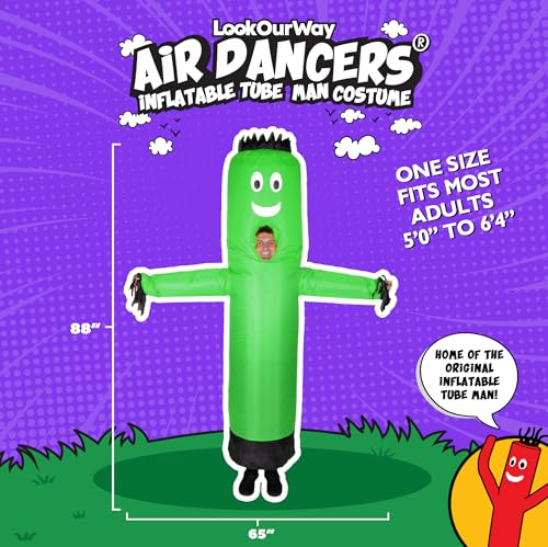 Image of LookOurWay Inflatable Tube Man Costume - Wacky Wavy Arm Guy Funny Inflatable Halloween Costume