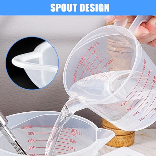 Vaso medidor plástico transparente 500 ml miniatura 6