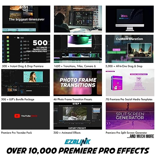 Video Editing Software Pack | Editor, YouTube Downloader, MP3 MP4 Converter, Green Screen App | 10K Transitions for Premiere Pro and Sound Effects | Windows and Mac 64GB USB - Image 4