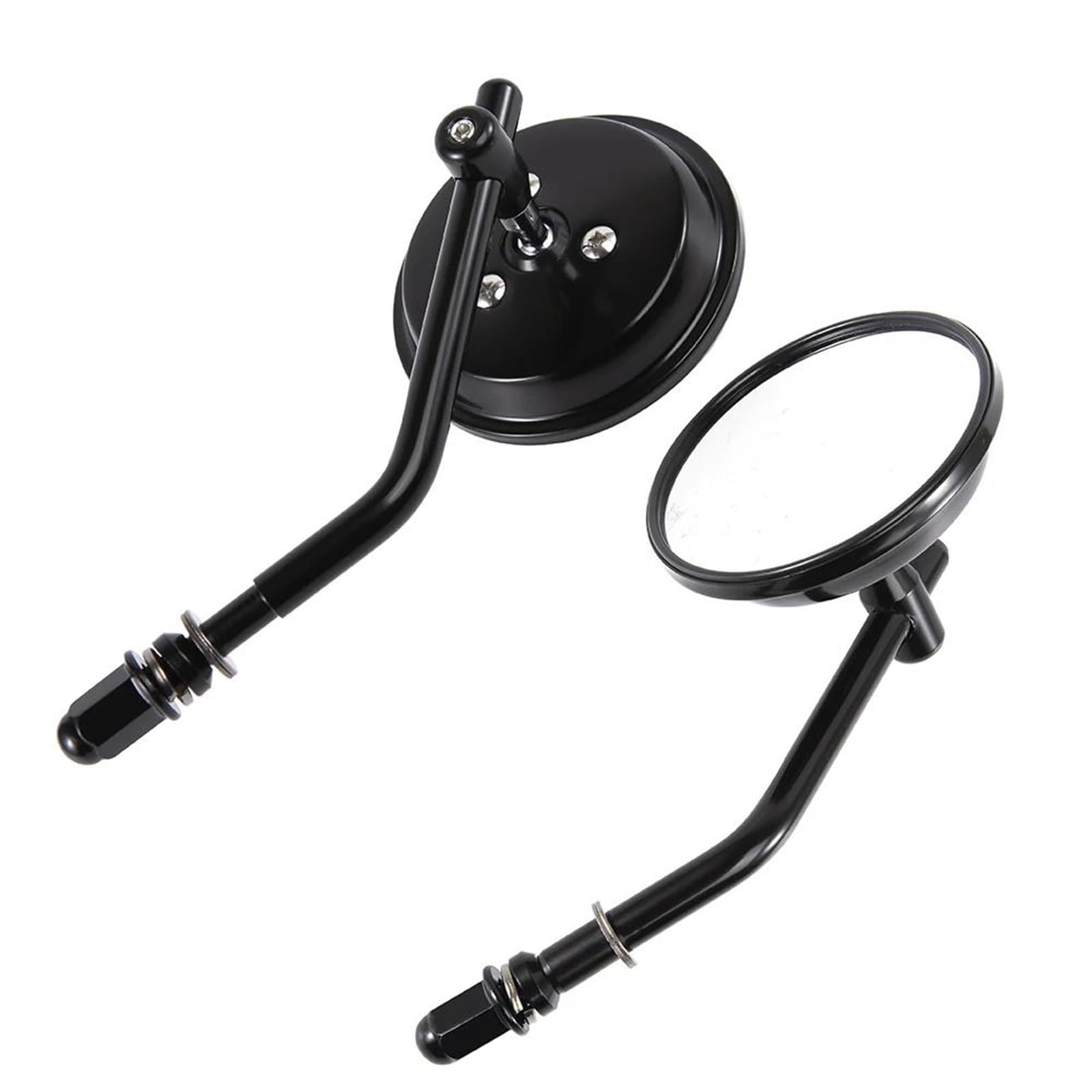 Espejos retrovisores negros redondos de moto para Softail Sportster XL1200 XL883 Chopper