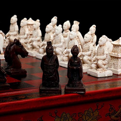 Dan&Dre Conjunto de xadrez de madeira internacional guerreiros figura xadrez antigo jogo de família