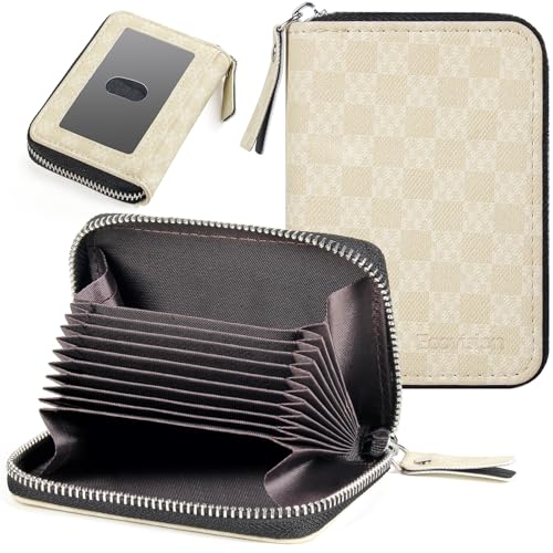 Image of Credit Card Wallet, RFID Card Case Wallet, Zipper Card Cases Holder for Men Women, RFID Blocking, KeyChain Wallet, Compact Size Card Organizer Case for Women