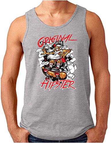 Débardeur de skate gris OM3 pour homme adepte de look hipster urbain