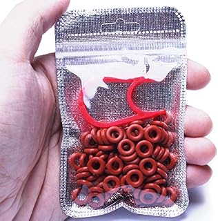 Sunzit O-ring Sound Dampeners, 108 Pcs Red Keycaps Rubber O-Ring Switch Sound Dampeners fFor Cherry MX Keyboard Dampers Key cap O Ring Replace Part