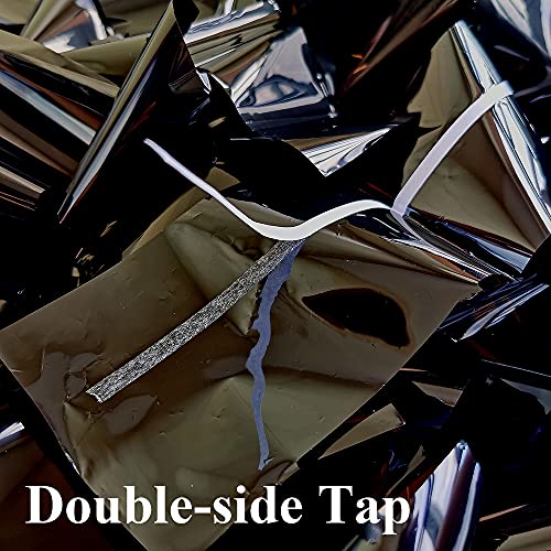 Black Backdrop Party Decoration Metallic Square Black Foil Fringe Curtain Photo Booth Props For Happy Halloween Day Birthday Graduation Bachelorette Wedding Engagement Bridal Shower Party - 2 Packs #TOP4