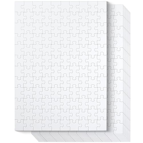Mr. Pen- Blank Puzzle Bulk, 10 Packs of 120 Pieces Each, 12.25" x 8.7", White, All White Puzzle