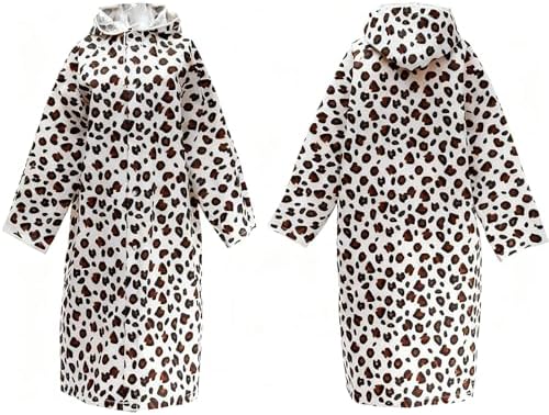 1 pedazo chubasquero mujer estampado de leopardo，chubasquero pleg...