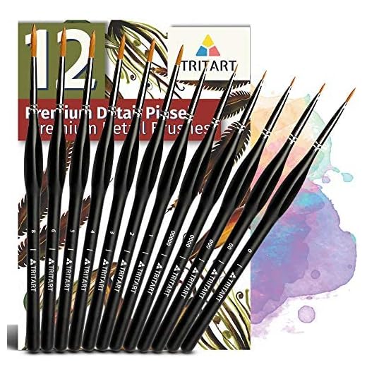 Tritart - Juego de 12 PInceles para Pintar detalles