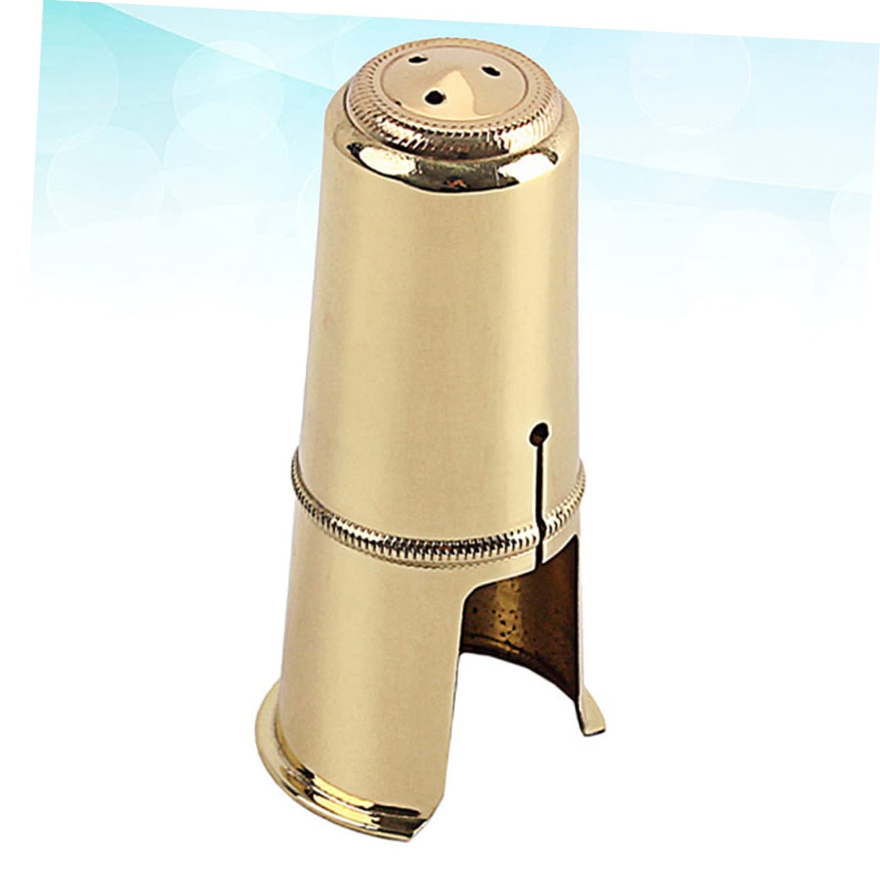 Tapa de Boquilla de Saxofón Tenor Dorado de Metal, Fácil de Transportar y Protege Polvo, Accesorio Esencial para Saxofón Tenor