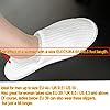 JZK 2 Pairs Large Men Disposable Slippers - White, Unisex, Washable Velvet Closed Toe Slippers for Spa, Holiday #3