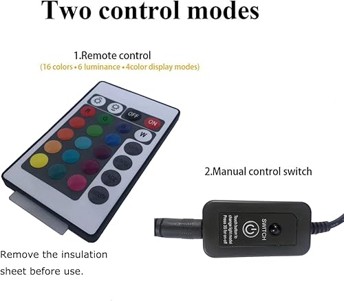 Miniatura 5 de Luces de estanque sumergibles que cambian de color con control remoto, 36 bombillas LED subacuáticas luz de paisaje multicolor y ajustable y