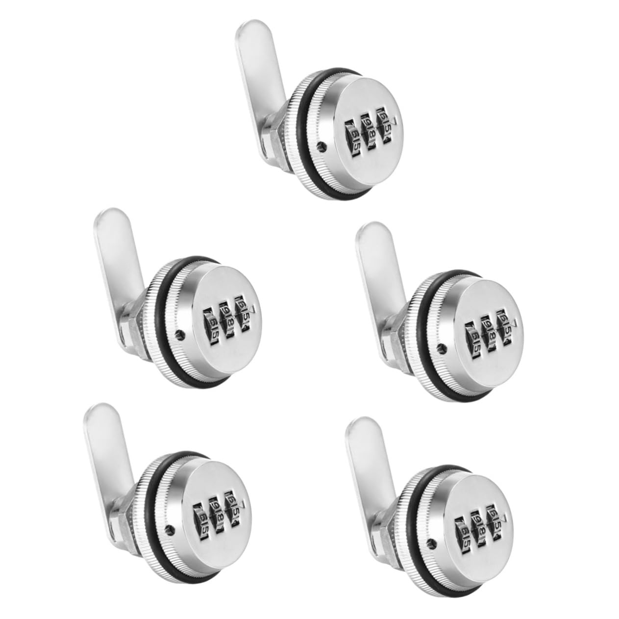 Tofficu 5 Pezzi Serratura con Combinazione per Armadietti e Sicurezza Password per Oggetti Design Elegante e Versatile