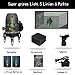 (Outdoor Superbright) 5 Lines Outdoor Green Laser Level 360 Self Leveling Precision Level Tool Super Brightness 5 Strong Light Spots Can Rotate 360 Degrees Digital Lithium Ion Battery High Capacity