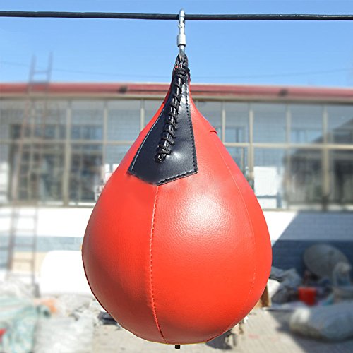 OYJJ Speedbag, Bola de Soco Giratória Pendurada em Couro Reforçado para Boxe Muay Thai Fitness ou Tr