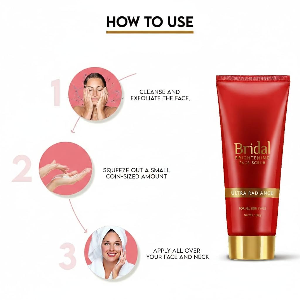 Brightening Face Scrub – Exfoliating Facial Scrub for Glowing Skin – Deep Cleansing Face Exfoliator for Smooth Radiant Skin – Gentle Polish for All Skin Types