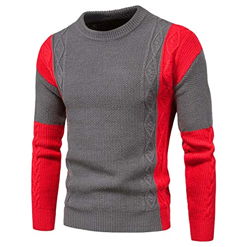 Muscularfit Oversized Sweater Men Gym Slim Muscle Fit Knitted Sweaters Causal Fashion Crewneck Color Block Knitwear Sweaters2