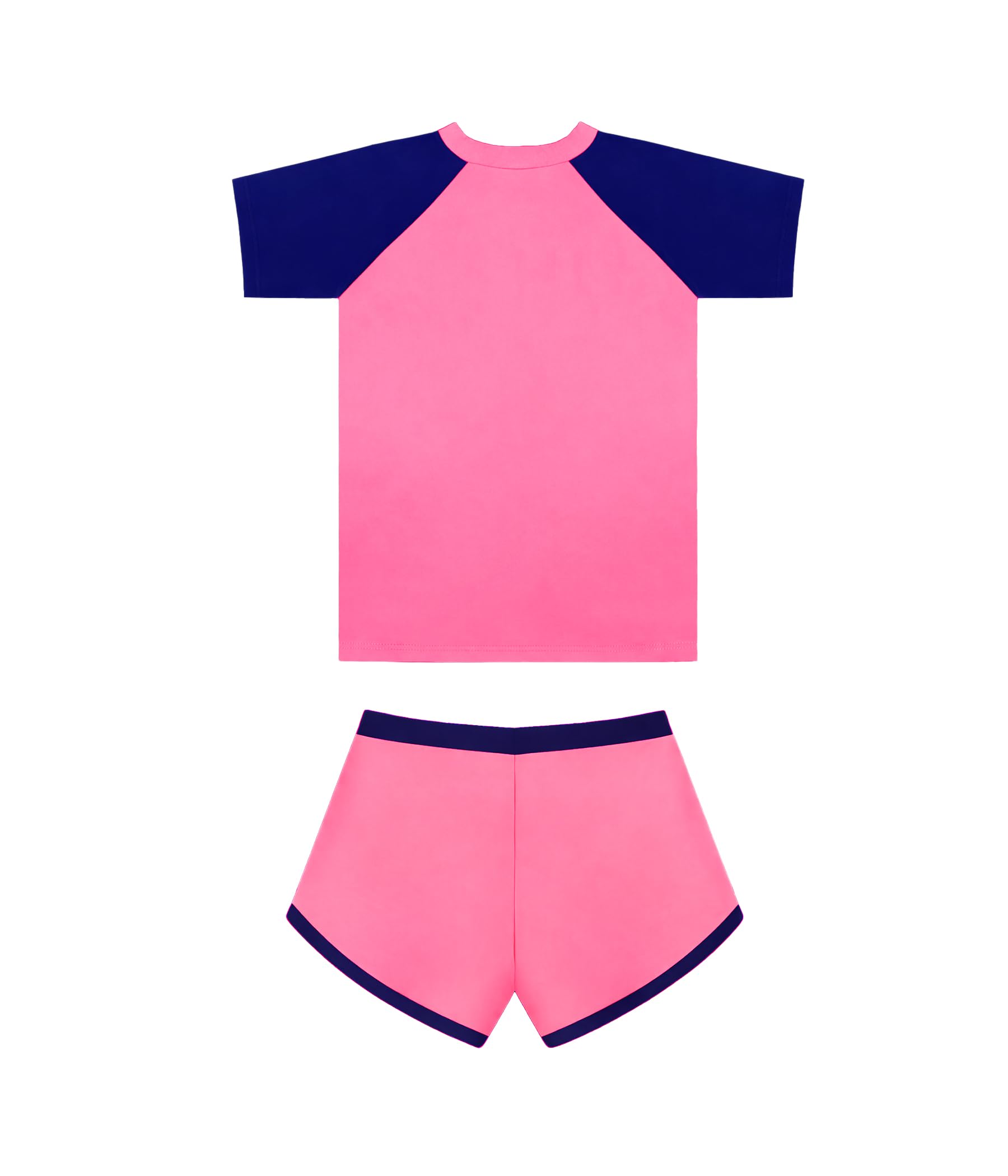 Conjunto de Baño Niña 2 Piezas, Camiseta de Natación de Manga Corta y Short, Ropa de Playa Infantil para Piscina y Playa, 6–14 Años