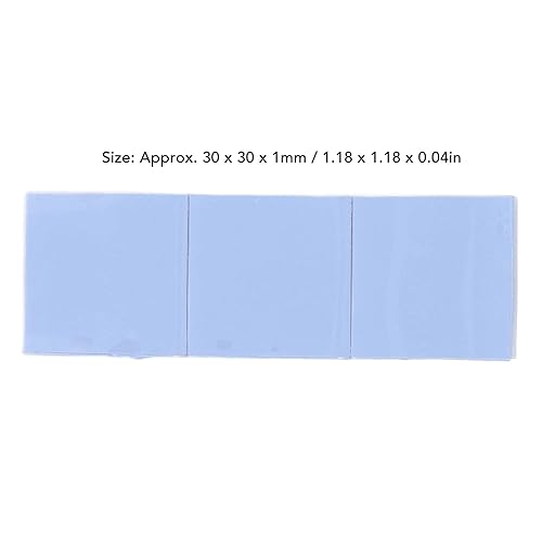 Miniatura 4 de 50 almohadillas conductoras térmicas de silicona, hoja de conducción de calor de CPU para teléfono computadora, placa base de 1.181in*1.181in*0.039in