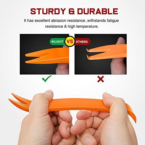 Nilight 240PCS Bumper Retainer Clips with Fastener Remover Car Plastic Rivets Fasteners Push Retainer Kit -Door Trim Panel Clips for Toyota GM Ford Honda Acura Chrysler,2 Years Warranty